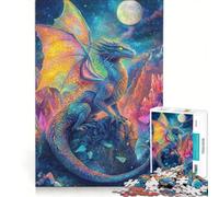 Puzzle per ragazzi da 1000 pezzi con drago colorato e soggetto fantasy, gioco pratico per tutta la famiglia, ideale come regalo per tutta la famiglia 50x75cm