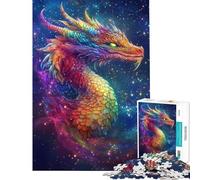 Puzzle per ragazzi da 1000 pezzi con drago galattico taglio di precisione interazione genitore-figlio rompicapo gioco per famiglie 38x52cm