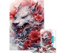 Puzzle per ragazzi da 1000 pezzi con drago Sakura cinese impegnativo da completare difficile giocattolo decorativo per la casa per ragazzi dai 14 anni in su (38x26cm)