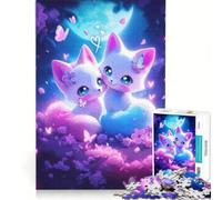 Puzzle per ragazzi da 1000 pezzi con due simpatiche volpi innamorate, decorazione da parete, gioco impegnativo e stimolante, regalo perfetto 38x26cm