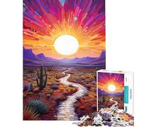 Puzzle per ragazzi da 1000 pezzi con esplosione al tramonto nel deserto gioco per famiglie ideale per le vacanze a casa per passare il tempo regali di Natale e compleanno (dimensioni 50x75cm)
