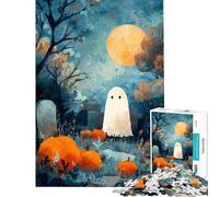 Puzzle per ragazzi da 1000 pezzi con fantasmi e zucche di Halloween in un cimitero Puzzle fai da te per ragazzi giocattolo ideale per la decorazione della casa e come regalo per tutta la famiglia