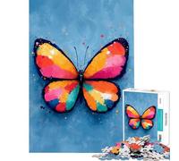 Puzzle per ragazzi da 1000 pezzi con farfalla colorata su sfondo blu Attività divertenti da fare a casa ma anche un gioco divertente e umoristico per tutta la famiglia adatto a ragazzi