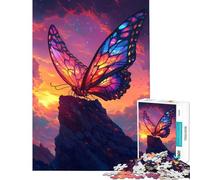 Puzzle per ragazzi da 1000 pezzi con farfalla colorata sulla cima di una montagna Attività divertenti da fare in casa decorazione artistica per la casa giochi educativi adatti a persone dai 14 anni