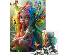 Puzzle per ragazzi da 1000 pezzi con farfalle e fate Attività divertenti da fare a casa migliora la memoria gioco pratico per ragazzi dai 14 anni in su (50x75cm)