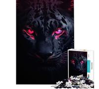 Puzzle per ragazzi da 1000 pezzi con felini luminosi giocattolo educativo gioco impossibile taglio di precisione regalo di Babbo Natale segreto (dimensioni 38x26cm)