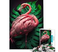 Puzzle per ragazzi da 1000 pezzi con fenicottero gioco educativo generativo con IA giocattolo intellettuale ottimo regalo per gli amanti dei giochi un'opera d'arte (dimensioni 38x26cm)