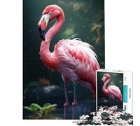 Puzzle per ragazzi da 1000 pezzi con fenicottero rosa gioco impossibile gioco educativo sfida giocattolo divertente regalo adatto alle coppie (dimensioni 38x26cm)