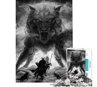 Puzzle per ragazzi da 1000 pezzi con Fenrir mostro della mitologia puzzle per adulti antistress difficile regalo di Natale o compleanno (dimensioni 38x52cm)