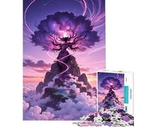 Puzzle per ragazzi da 1000 pezzi con figura mistica sulla cima di una montagna giochi per famiglie gioco stimolante ottimo regalo per gli amanti dei giochi e antistress (dimensioni 38x26cm)