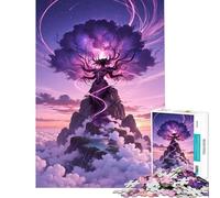 Puzzle per ragazzi da 1000 pezzi con figura mistica sulla cima di una montagna gioco impegnativo gioco impossibile antistress regalo per il Secret Santa (dimensioni 75x50cm)
