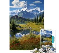 Puzzle per ragazzi da 1000 pezzi con fortezza nascosta e paesaggio suggestivo Gioco da parete per famiglie adatto a ragazzi dai 14 anni in su (38x26cm)