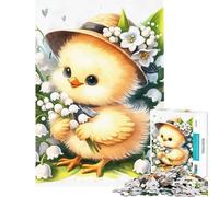 Puzzle per ragazzi da 1000 pezzi con gallina e giglio di maggio Attività divertenti da fare in casa per tutta la famiglia Giochi per famiglie dai 14 anni in su (38x26cm)