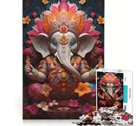 Puzzle per ragazzi da 1000 pezzi con Ganesha, dio dell'arte, giochi rilassanti, decorazioni per la casa, adatto per la scrivania 50x75cm
