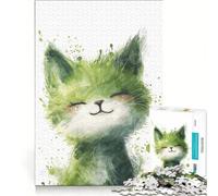 Puzzle per ragazzi da 1000 pezzi con gattino e giardino zen gioco divertente allena la mente e la mano adatto come decorazione da scrivania 38x26cm