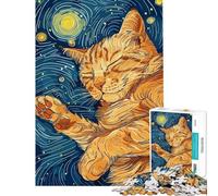 Puzzle per ragazzi da 1000 pezzi con gatto addormentato e cielo stellato Un gioco rilassante perfetto per passare il tempo durante le vacanze o semplicemente per ingannare il tempo Ideale come regalo