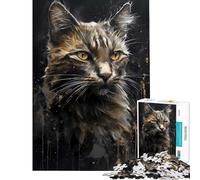 Puzzle per ragazzi da 1000 pezzi con gatto d'angora turco divertente attività da fare in casa decorazione murale giochi educativi adatti a persone dai 14 anni in su (50x75cm)