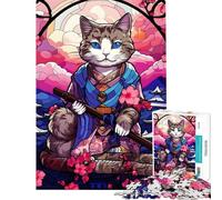 Puzzle per ragazzi da 1000 pezzi con gatto umano e colori carini Puzzle per ragazzi gioco pratico attività divertenti per passare il tempo a casa (dimensioni 38x52cm)