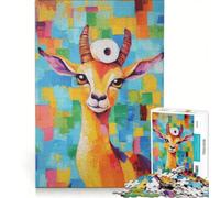 Puzzle per ragazzi da 1000 pezzi con gazzella e carta igienica, gioco educativo, migliora la memoria, gioco stimolante, regalo 50x75cm