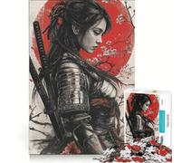 Puzzle per ragazzi da 1000 pezzi con geisha, samurai e fiori di ciliegio in stile giapponese, decorazione da parete, ideale per il divertimento in famiglia, regalo di compleanno o di viaggio 50x75cm