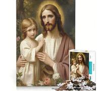 Puzzle per ragazzi da 1000 pezzi con Gesù Bambino decorazione da parete gioco impegnativo e stimolante regalo perfetto 38x52cm