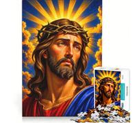 Puzzle per ragazzi da 1000 pezzi con Gesù Cristo antistress sfida impegnativa per rafforzare l'amore tra le coppie 38x26cm