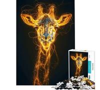 Puzzle per ragazzi da 1000 pezzi con giraffa radiosa gioco educativo sfida gioco didattico decorazione murale regalo di compleanno (dimensioni 75x50cm)