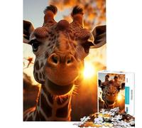 Puzzle per ragazzi da 1000 pezzi con giraffa stimolante per l'allenamento cerebrale ideale per il divertimento in famiglia e per chi ha più di 14 anni (50x75cm)