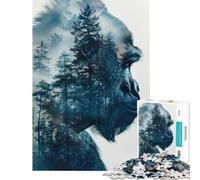 Puzzle per ragazzi da 1000 pezzi con gorilla divertimento a casa attività artistiche da parete giochi educativi adatti a persone dai 14 anni in su (50x75cm)