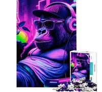 Puzzle per ragazzi da 1000 pezzi con gorilla e musica Giocattolo avvincente per coltivare la pazienza Gioco per famiglie adatto anche alle coppie Ottimo regalo per gli amanti del gioco (38x52cm)