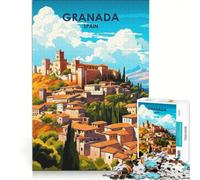 Puzzle per ragazzi da 1000 pezzi con granata, Andalusia, Spagna, giochi rilassanti, decorazione per la casa, adatto per la decorazione della scrivania 50x75cm