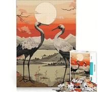 Puzzle per ragazzi da 1000 pezzi con gru e migrazione invernale, gioco pratico, difficile e stimolante, 38x26cm
