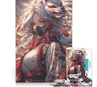 Puzzle per ragazzi da 1000 pezzi con guerriera anime, gioco divertente, allena la mente e la manualità, adatto come decorazione da scrivania 50x75cm