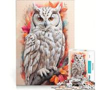 Puzzle per ragazzi da 1000 pezzi con gufo ad acquerello gioco rilassante per genitori e figli sfida unica 38x52cm