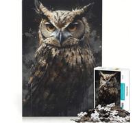 Puzzle per ragazzi da 1000 pezzi con gufo e isola incantata gioco educativo per migliorare la memoria regalo di compleanno 50x75cm