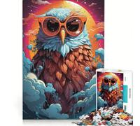 Puzzle per ragazzi da 1000 pezzi con gufo gioco fai-da-te serio interazione genitore-figlio compleanno e Natale 38x52cm