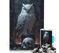 Puzzle per ragazzi da 1000 pezzi con gufo guardiano notturno antistress rilassante e stimolante per la mente gioco unico e stimolante 38x26cm