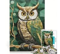 Puzzle per ragazzi da 1000 pezzi con gufo mosaico arte Kentsugi gioco educativo decorazione perfetta lista dei desideri con Babbo Natale 50x75cm