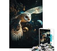 Puzzle per ragazzi da 1000 pezzi con gufo nello spazio gioco rilassante e stimolante per l'intelletto ideale come regalo per uomini e donne Un'opera d'arte (dimensioni 38x52cm)