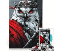 Puzzle per ragazzi da 1000 pezzi con gufo reale e corona antistress sfida impegnativa per rafforzare l'amore tra le coppie 38x52cm