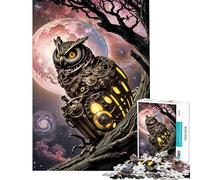 Puzzle per ragazzi da 1000 pezzi con gufo steampunk nello spazio Puzzle fai-da-te per ragazzi gioco di analisi e logica difficile e stimolante (dimensioni 50x75cm)