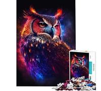 Puzzle per ragazzi da 1000 pezzi con gufo stellato ideale per compleanni e Natale per creare ricordi indimenticabili Giocattolo decorativo da parete adatto a persone dai 14 anni in su (50x75cm)