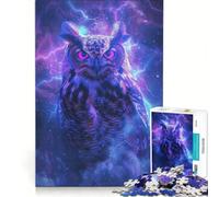 Puzzle per ragazzi da 1000 pezzi con gufo uccello e spazio gioco per tutta la famiglia divertente attività da fare a casa regalo di compleanno regalo di viaggio 38x52cm