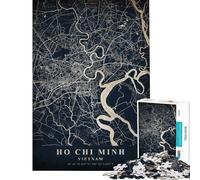 Puzzle per ragazzi da 1000 pezzi con Ho Chi Minh Vietnam Taglio di precisione difficile e stimolante gioco per tutta la famiglia 50x75cm