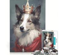 Puzzle per ragazzi da 1000 pezzi con il cane Border Collie Wonder, gioco impossibile, regalo di compleanno, con poster abbinato e foglio di curiosità 38x52cm