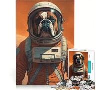 Puzzle per ragazzi da 1000 pezzi con il cane boxer Mars, gioco impossibile, decorazione per la casa, collezione d'artista, belle arti 50x75cm