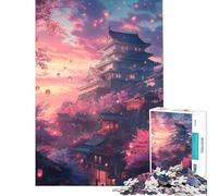 Puzzle per ragazzi da 1000 pezzi con il castello di Himeji al tramonto gioco per famiglie ideale per le vacanze a casa per passare il tempo regali di Natale e compleanno (dimensioni 38x52cm)
