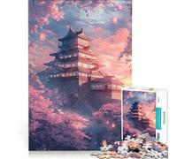 Puzzle per ragazzi da 1000 pezzi con il castello di Himeji al tramonto gioco rilassante decorazione per la casa adatto per la scrivania 38x26cm
