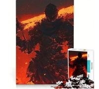 Puzzle per ragazzi da 1000 pezzi con il Cavaliere dell'Anello Oscuro di Fuoco, Lava e Fuoco, Gioco educativo, Decorazione da parete, compleanno e Natale 50x75cm