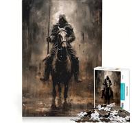 Puzzle per ragazzi da 1000 pezzi con il Cavaliere Sacro gioco educativo decorazione perfetta lista dei desideri con Babbo Natale 38x52cm
